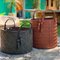 Paraty Indochina Croco Woven Leather Basket by Elisa Atheniense Home 4