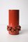 Jarrón Ceralux de cerámica en rojo de Hans Welling para Ceramano, años 60, Imagen 1