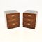 Vintage Military Campaign Style Bedside Chests, 1950, Set of 2, Image 1