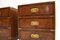 Vintage Military Campaign Style Bedside Chests, 1950, Set of 2, Image 10