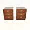 Vintage Military Campaign Style Bedside Chests, 1950, Set of 2 2