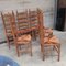 Rustic Art Deco Chairs from Charles Dudouyt, 1950s, Set of 6, Image 8