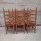 Rustic Art Deco Chairs from Charles Dudouyt, 1950s, Set of 6, Image 6
