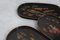 Japanese Lacquer Oval Tray Set, 1950s, Set of 4 2