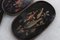 Japanese Lacquer Oval Tray Set, 1950s, Set of 4 6