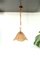 Lámpara de techo Ombrellino vintage de bambú y paja, Italia, años 70, Imagen 8