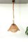 Lámpara de techo Ombrellino vintage de bambú y paja, Italia, años 70, Imagen 1