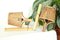 Lampade da parete Ombrellini vintage in bambù e paglia di Vienna, Italia, anni '70, set di 2, Immagine 6
