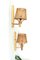 Lampade da parete Ombrellini vintage in bambù e paglia di Vienna, Italia, anni '70, set di 2, Immagine 3
