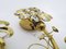 Large Vintage Palwa Flower Crystal and Brass Wall Lights with 4 Lights, 1970s 6