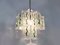 Mid-Century Italian Chandelier with Hanging Glass Plates Green Decor, 1950s, Image 2