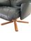 Vintage Danish Swivel Chair in Dark Brown Faux Leather, 1970s 6