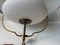 Functionalist Nautical Hanging Lamp in Brass and Opaline Glass from Lyfa, 1970s 4