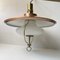 Functionalist Nautical Hanging Lamp in Brass and Opaline Glass from Lyfa, 1970s, Image 1
