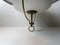 Functionalist Nautical Hanging Lamp in Brass and Opaline Glass from Lyfa, 1970s 7