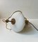 Functionalist Nautical Hanging Lamp in Brass and Opaline Glass from Lyfa, 1970s 6