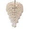 Transparent and White Ricci Murano Glass Chandelier by Simoeng 1