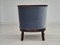 Danish Lounge Chair in Light Blue Furniture Velour, 1950s, Image 11