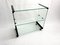Tempered Glass and Steel Trolley by Gallotti & Radice, 1970s 3