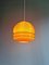 Lámpara colgante escandinava de opalino naranja, años 60, Imagen 12