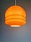 Lampe à Suspension Scandinave en Opaline Orange, 1960s 4