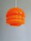 Lampe à Suspension Scandinave en Opaline Orange, 1960s 3