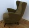 Danish Olive Green Mohair Wing Lounge Chair, 1960s 11