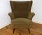 Danish Olive Green Mohair Wing Lounge Chair, 1960s 13