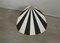 Small Mid-Century German Triangle-Shaped Side Table with White & Black Sunburst Pattern, 1950s 4