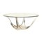 Model 2075 Glass Coffee Table in Silver by Werner Linder for Bacher 1