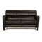 Leather Two-Seater Black Sofa from WK Wohnen 1