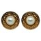 CD Round Earrings with Faux Pearl from Christian Dior, Set of 2 1