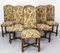 Mid-Century French Dining Chairs in Chestnut and Upholstery, 1960s, Set of 6, Image 2