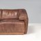 Modulares 3-Sitzer Sofa aus braunem Büffelleder von de Sede, 1970er, 3er Set 6