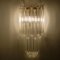 Large Venini Style Clear Gold and Glass Sconces, 1970, Set of 2, Image 8