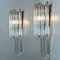 Large Venini Style Clear Gold and Glass Sconces, 1970, Set of 2, Image 9
