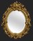 Carved Gilt-Wood Oval Wall Mirror 1