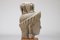 Kopf der Khmer Gottheit Skulptur, 1950er, Holz & Steingut 4