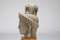 Kopf der Khmer Gottheit Skulptur, 1950er, Holz & Steingut 6