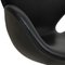 Silla Swan de cuero Grace negro de Arne Jacobsen, Imagen 21