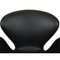 Sedia Swan in pelle nera di Arne Jacobsen, Immagine 10