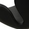 Sedia Swan in pelle nera di Arne Jacobsen, Immagine 23