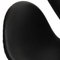 Sedia Swan in pelle nera di Arne Jacobsen, Immagine 19