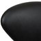 Silla Swan de cuero Grace negro de Arne Jacobsen, Imagen 18