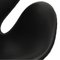 Silla Swan de cuero Grace negro de Arne Jacobsen, Imagen 16