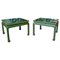 French Chinese Style Green and Gold Gilt Side Tables, 1970, Set of 2 1
