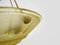 Lámpara colgante Art Déco con 1 luz de pasta de vidrio amarilla, años 30, Imagen 7