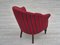 Danish Lounge Chair in Red Furniture Wool, 1950s 6