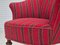 Sillón danés de lana para muebles roja, años 50, Imagen 13
