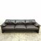 Maralunga 3-Sitzer Sofa aus Braunem Leder von Vico Magistretti für Cassina 2